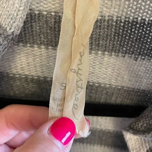 Women’s striped ruffle cardigan by Mystree sz S - Picture 3 of 4